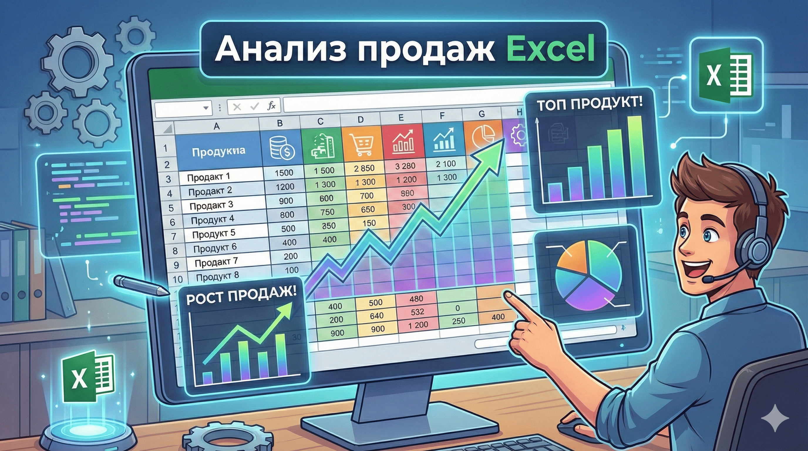 Автоматический анализ продаж в Excel с FileGPT